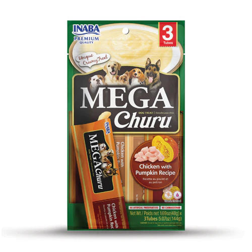[BBD July/2026] INABA Dog MEGA Churu Chicken with Pumpkin Recipe 144G