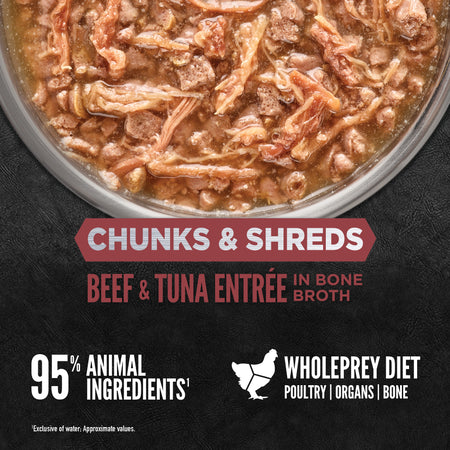 ORIJEN Cat Wt Food CHUNKS & SHREDS - BEEF & TUNA ENTRÉE