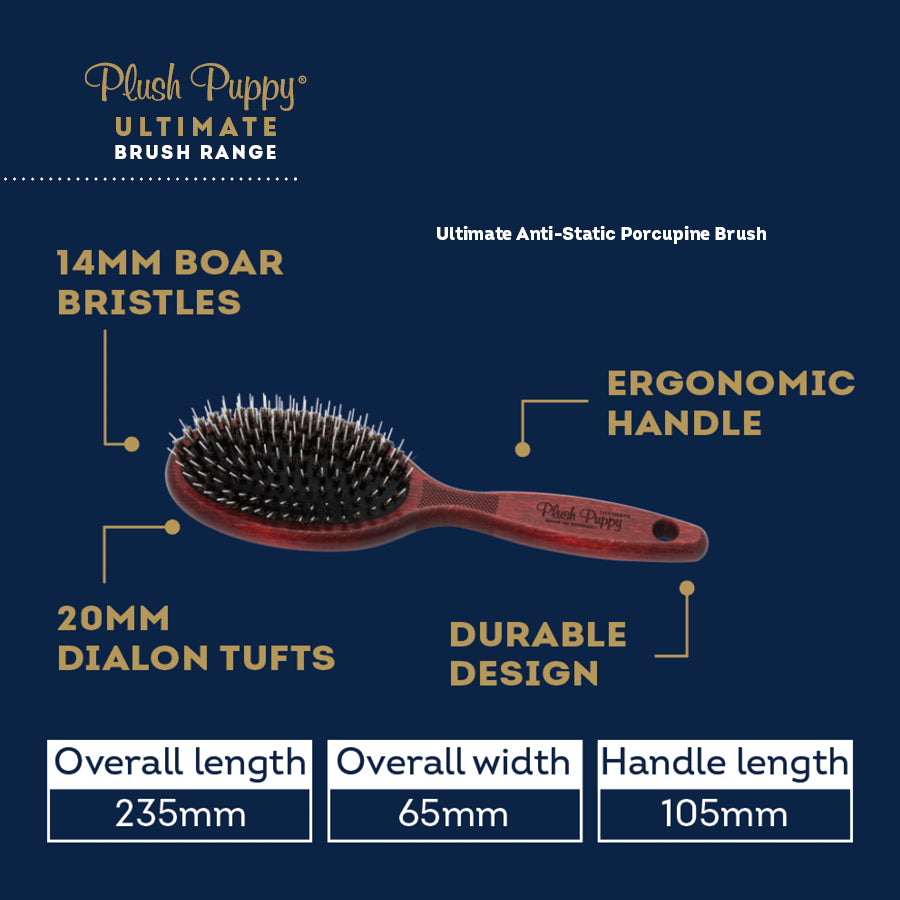 Plush Puppy - Ultimate Anti-Static Porcupine Brush