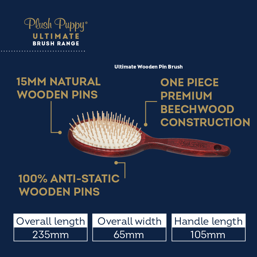 Plush Puppy - Ultimate Wooden Pin Brush