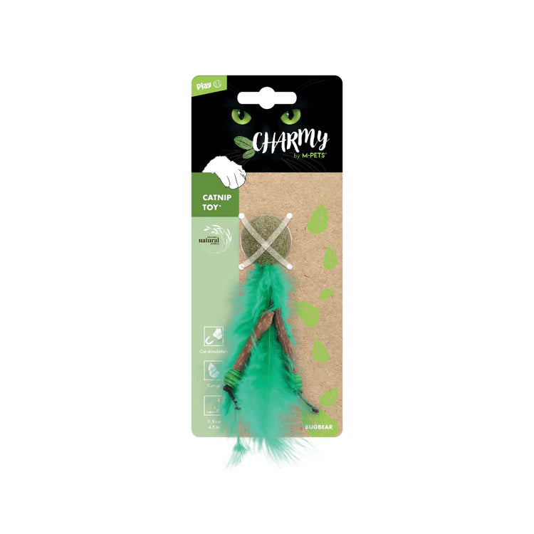 M-Pets CHARMY Catnip Cat Toy - BUGBEAR Green
