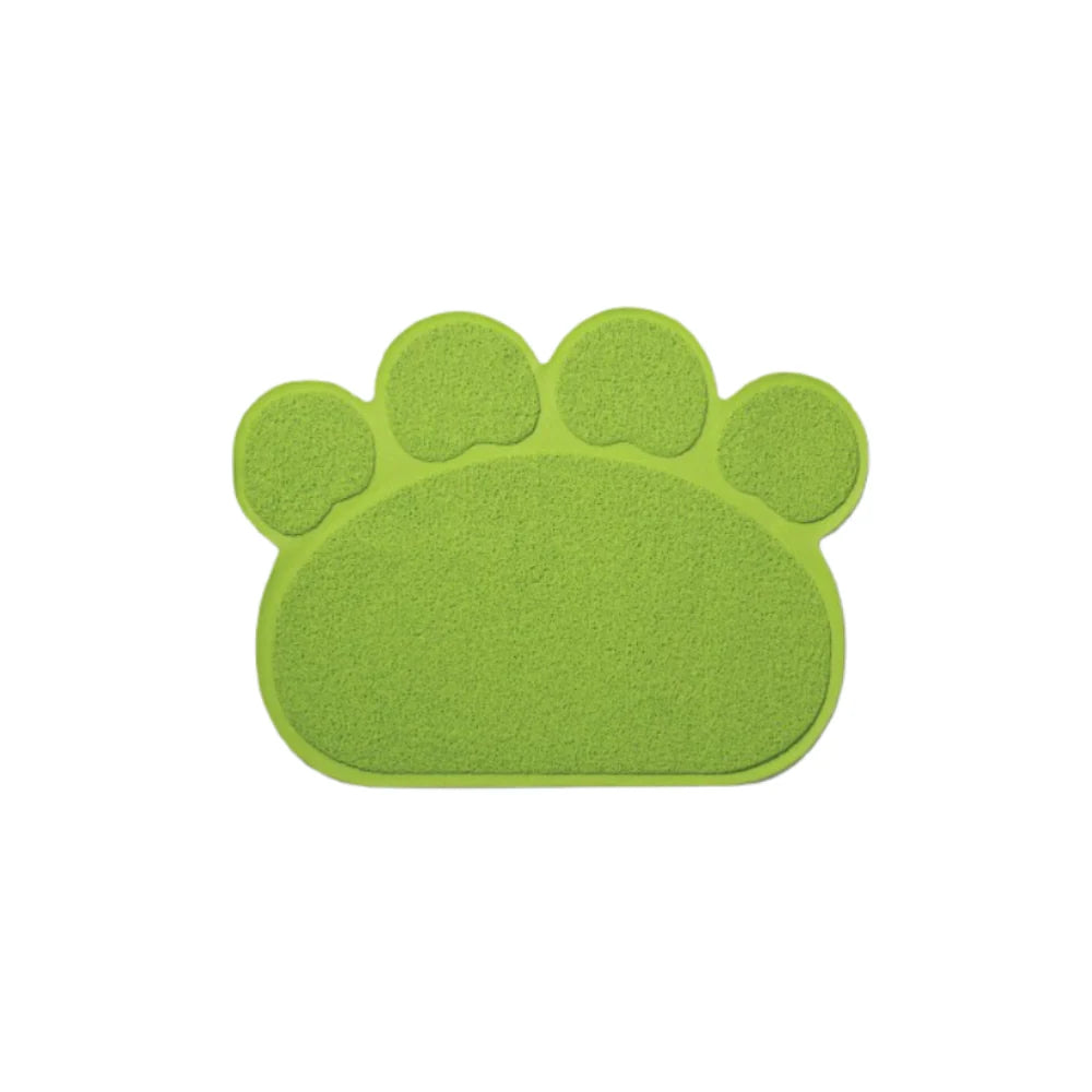 M-PETS PAW Style Cat Litter Mat Green