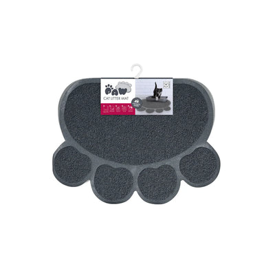 M-PETS PAW Style Cat Litter Mat Grey