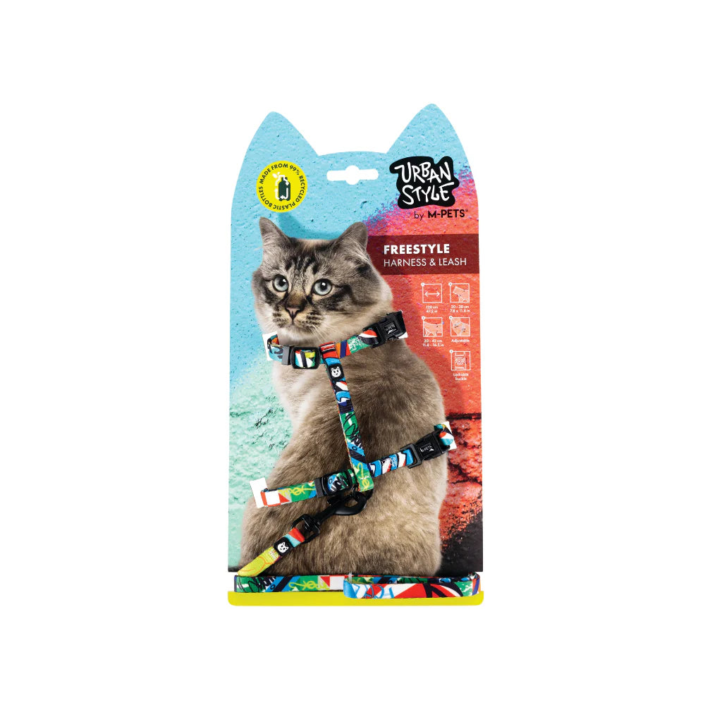 M-Pets URBANSTYLE Freestyle Cat ECO SET (Harness & Leash)