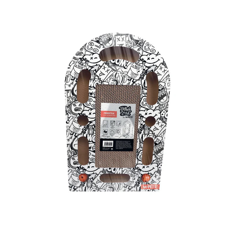 M-Pets URBANSTYLE Freestyle Cat Scratcher - Black & White
