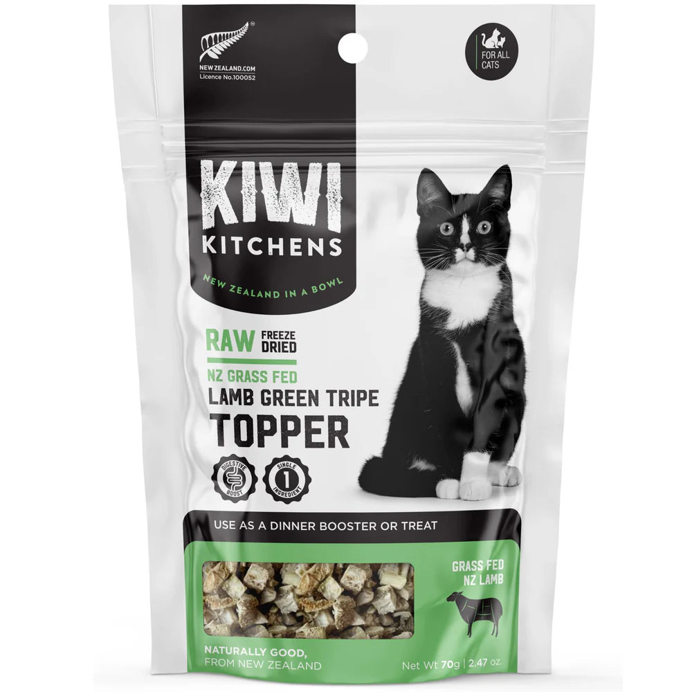 KIWI KITCHENS Freeze-Dried Cat Lamb Green Tripe Topper 70g