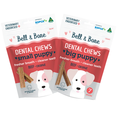 Bell and Bone Dog Dental Sticks - Puppys - Beef and Coconut