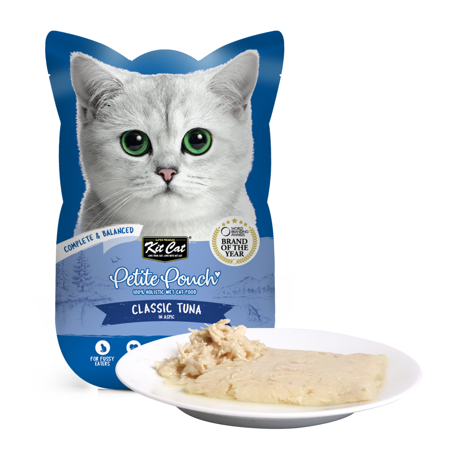 Kit Cat Cat Wet Food Petite Pouch Complete & Balanced Classic Tuna in Aspic