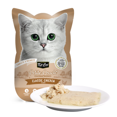 Kit Cat Cat Wet Food Petite Pouch Complete & Balanced Classic Chicken in Aspic