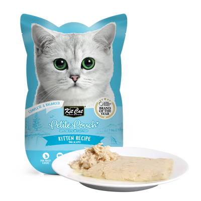 Kit Cat Cat Wet Food Petite Pouch Complete & Balanced Kitten Tuna in Aspic