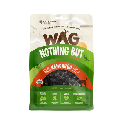 WAG Dog Treats Kangaroo Liver 200g