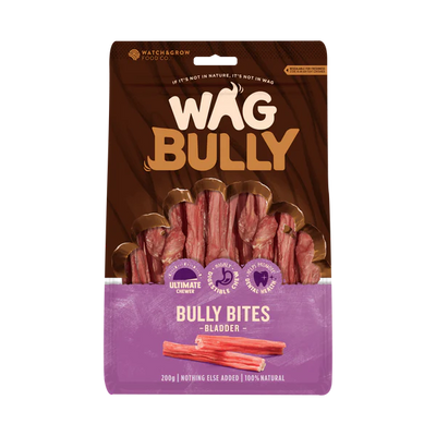 WAG Dog Treats Bully Bites 200g