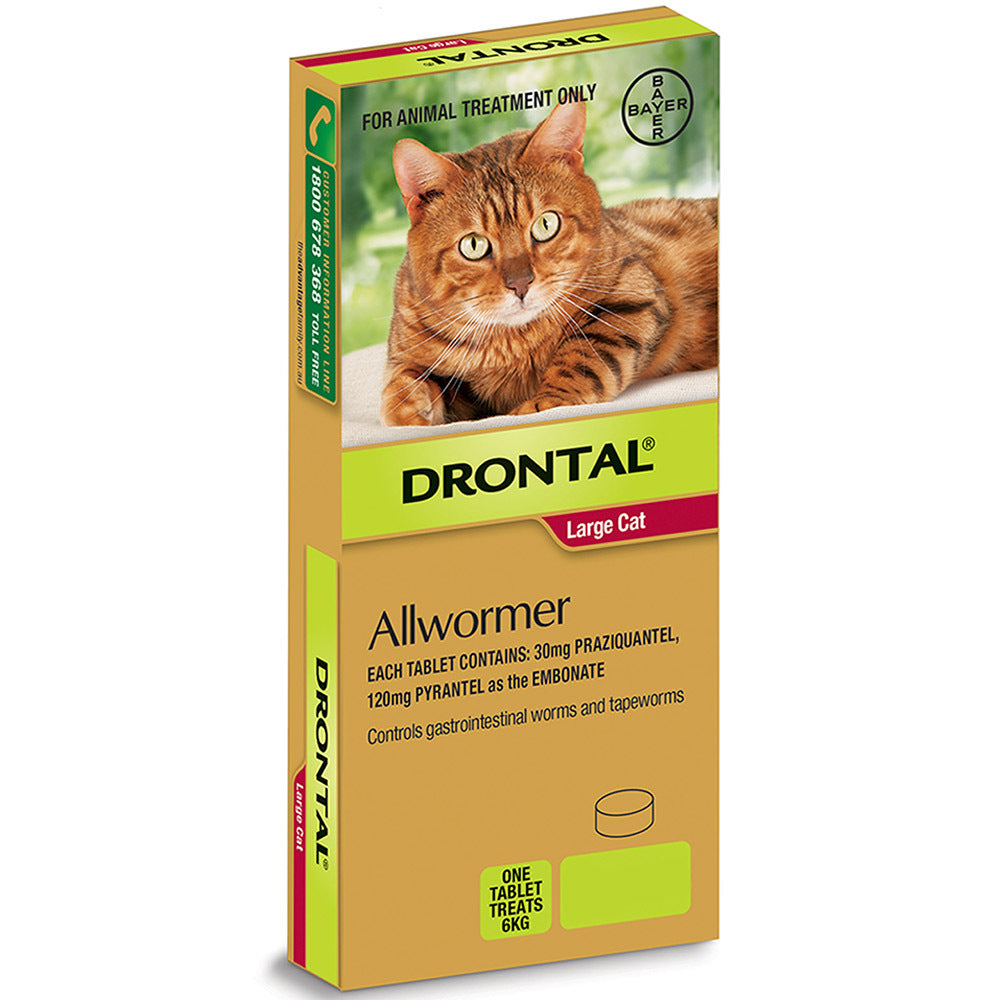 Drontal Allwormer® Tablets for Cats 6kg 2 Tablets