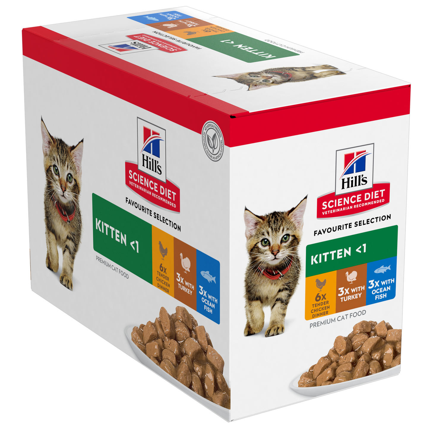 Hill's Science Diet Kitten Cat Wet Food Kitten Favorite Selection Variety Pouches 85g x 12