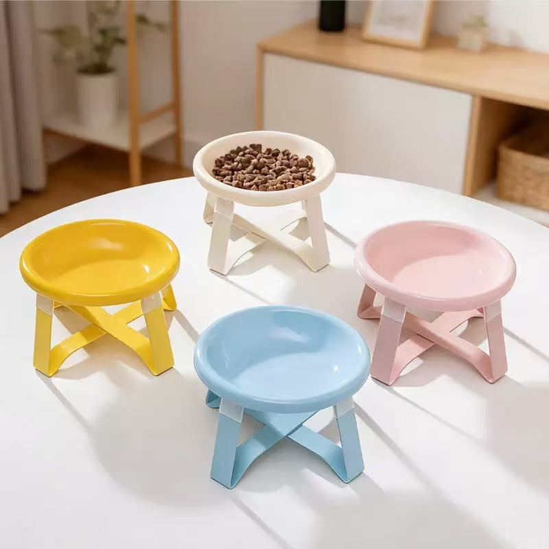 Ceramic Pet Bowl with Metal Stand