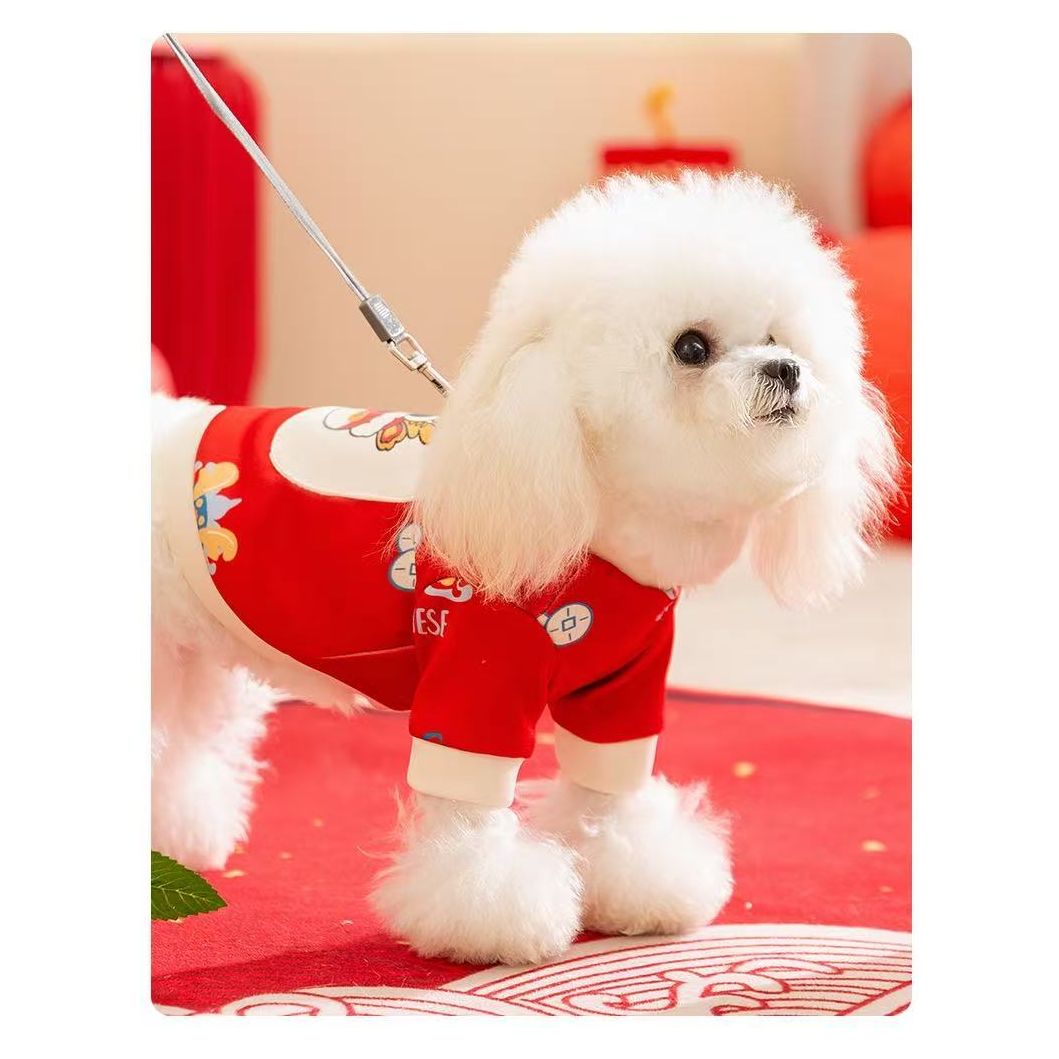 Dog Apparel Lunar New Year Dog Costume Chinese New Year Pet Cloth