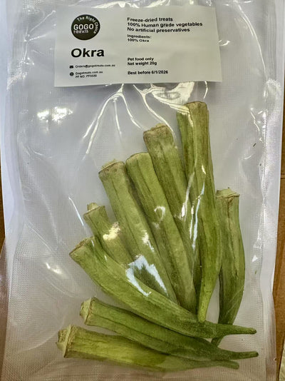 GOGO TREATS - Freeze-Dried Okra 20g (5-8pcs)