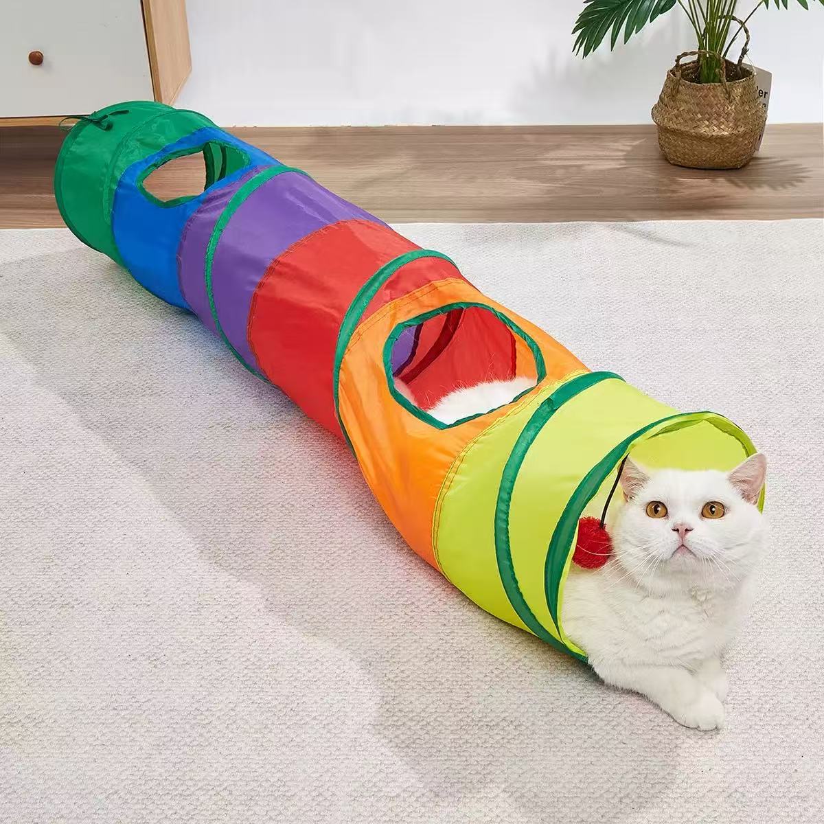 Rainbow Tunnel Cat Toy