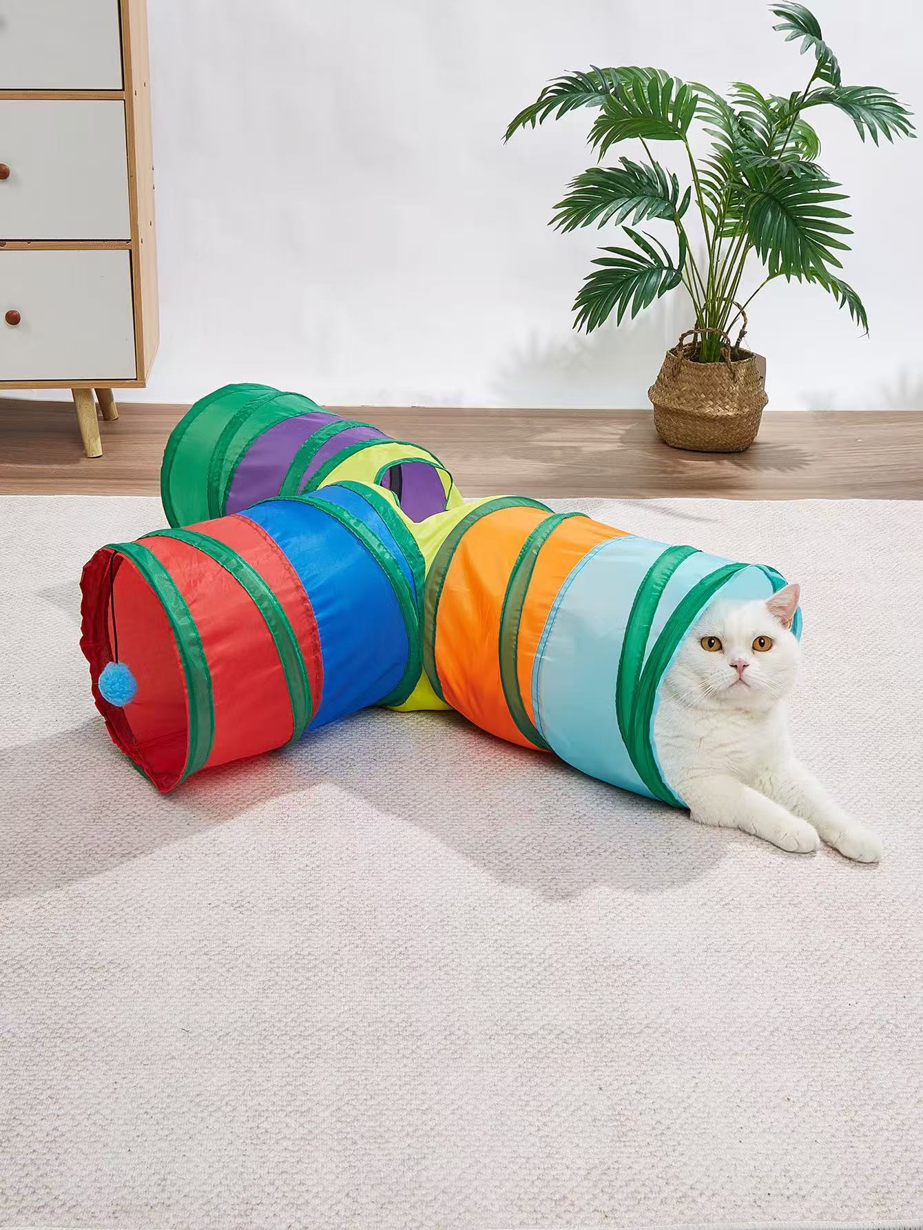 Rainbow Tunnel Cat Toy