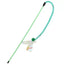Interactive Bouncy Mesh Cat Teaser Wand Toy - Green
