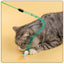 Interactive Bouncy Mesh Cat Teaser Wand Toy - Green