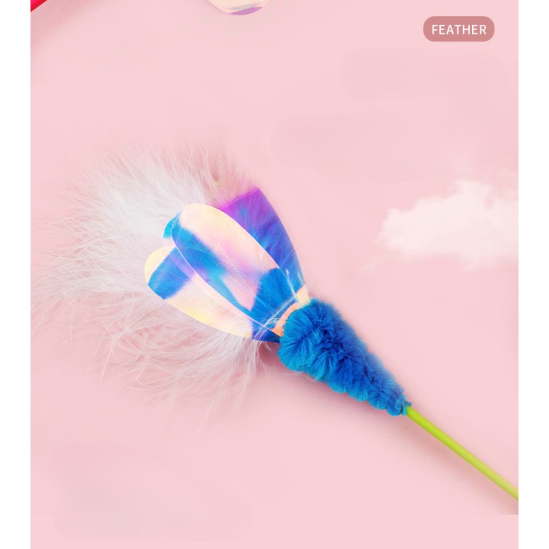 Cat Teaser Wand Toy - Feather Carrot