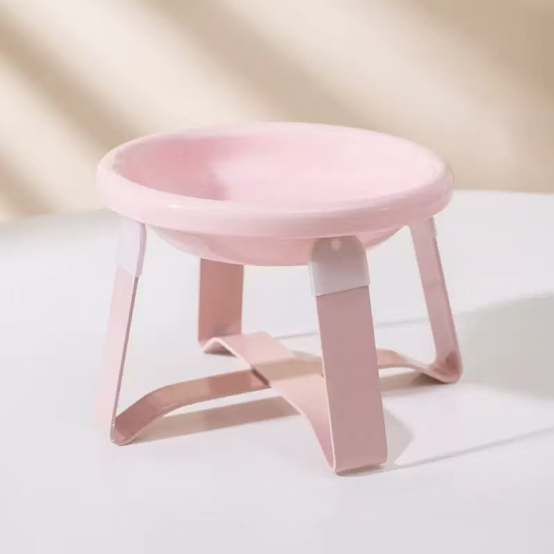 Ceramic Pet Bowl with Metal Stand