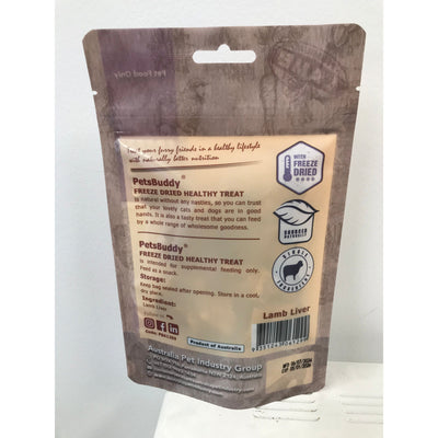 PetsBuddy Freeze Dried Lamb Liver 50g