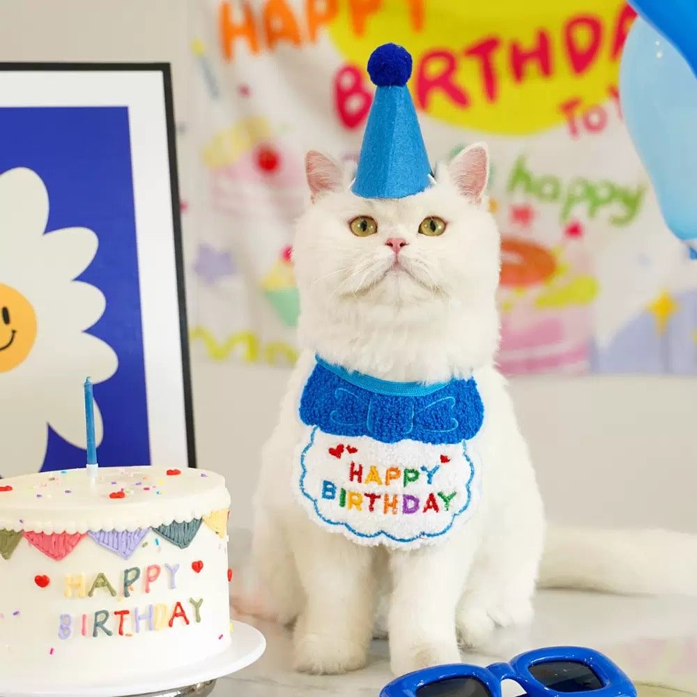 Birthday Set For Pets (Bib+Hat)