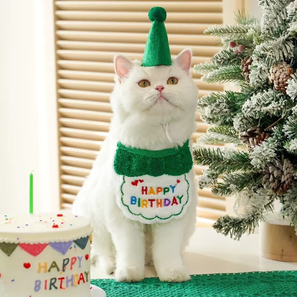 Birthday Set For Pets (Bib+Hat)