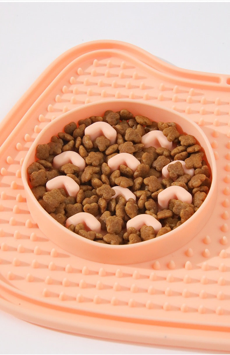 Cat-Shaped Interactive Slow Feeder Lick Mat