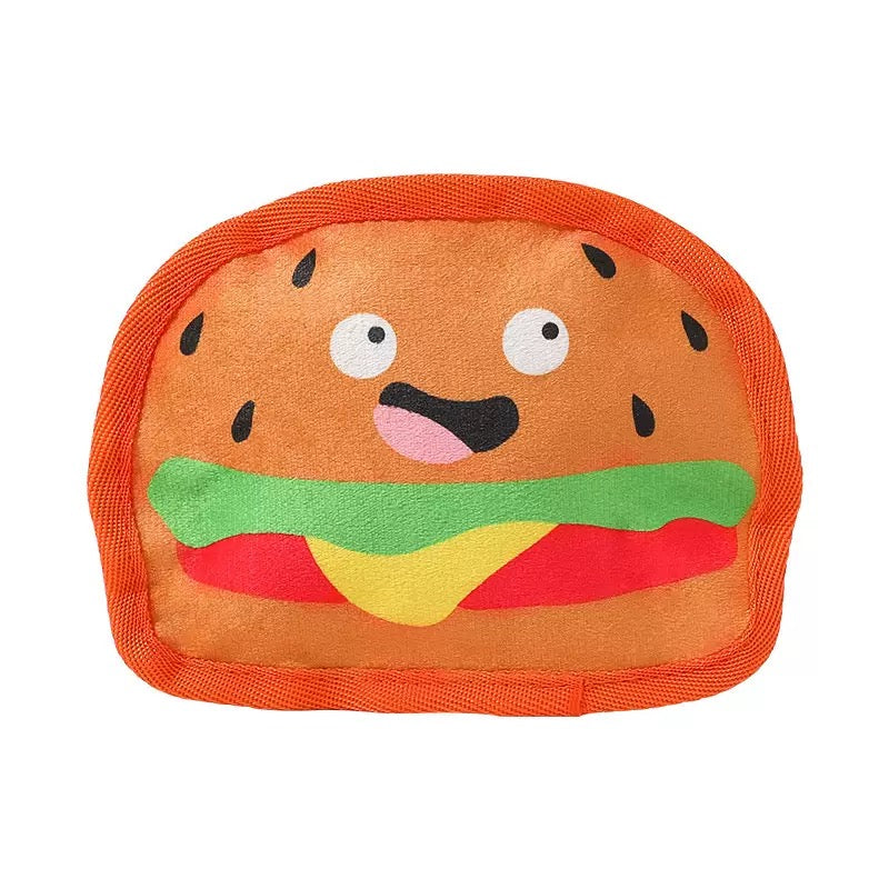 Dog Squeaky Toy - Hamburger
