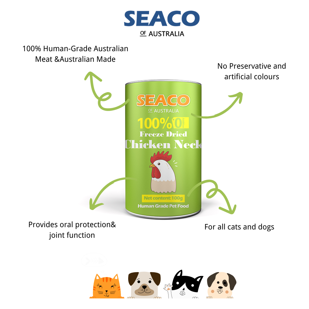 Seaco Freeze-Dried Chicken Necks 100g