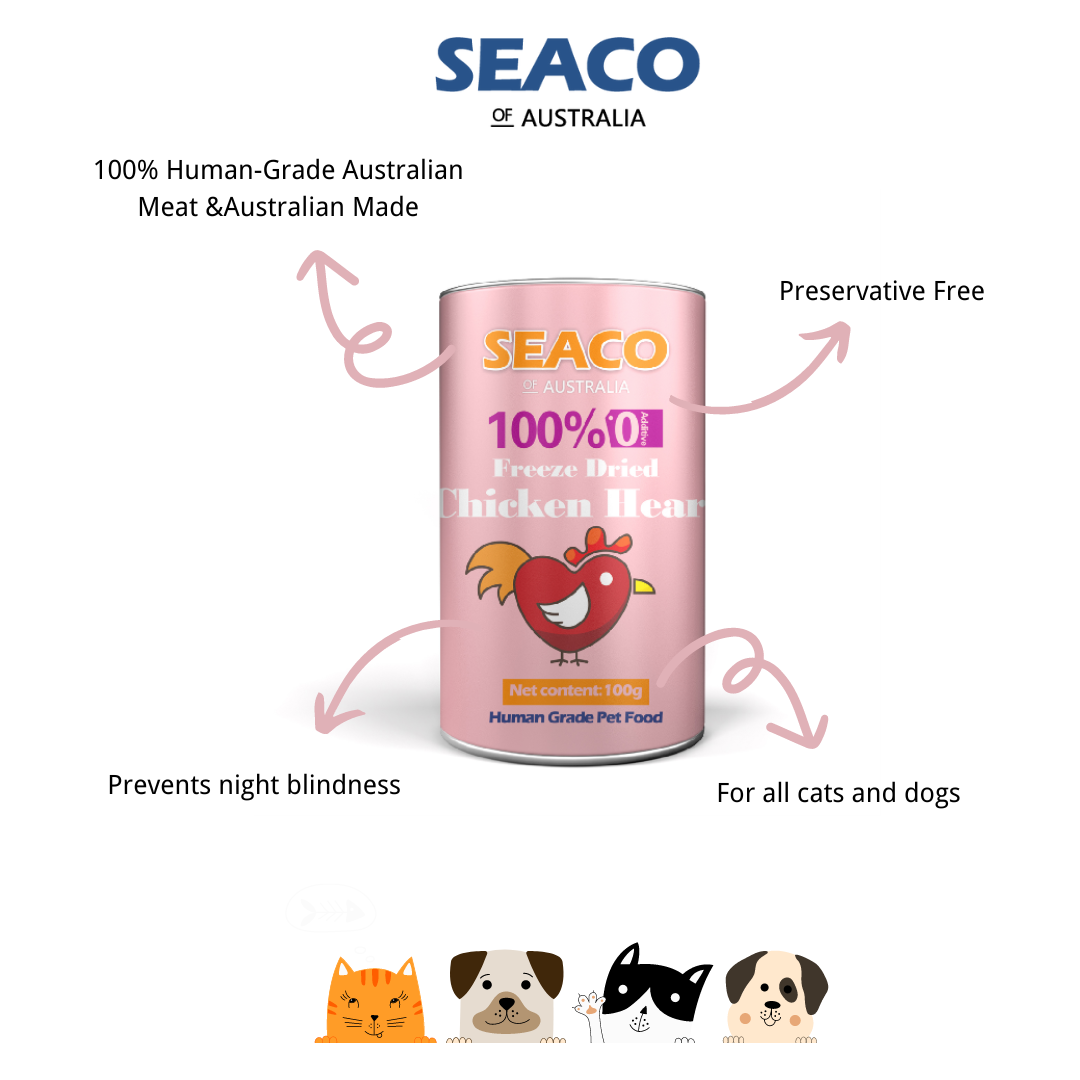 Seaco Freeze-Dried Chicken Hearts 100g