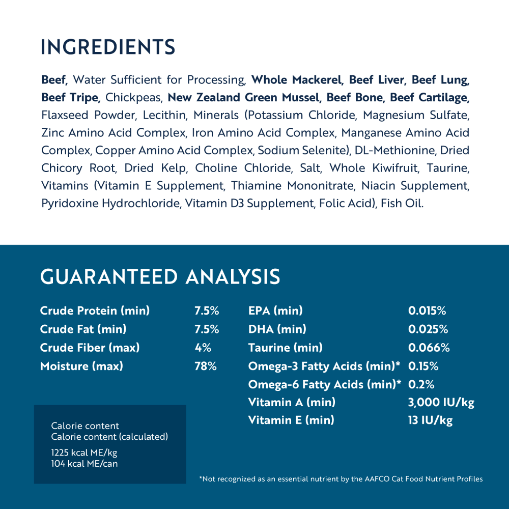 Ziwi Peak Kitten Wet Food Beef with Mackerel Recipe