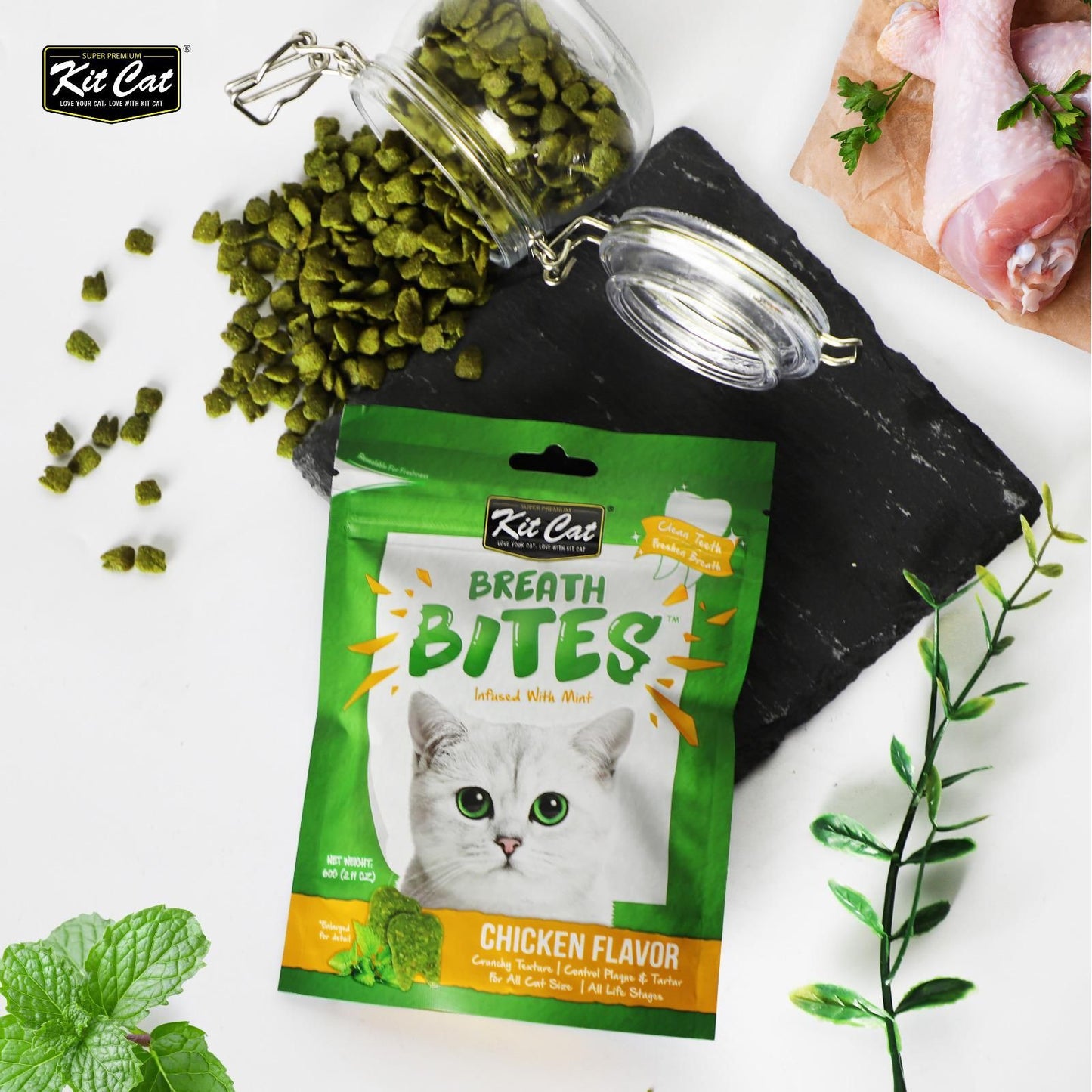 Kit Cat Breath Bites Cat Treat Chicken 60g