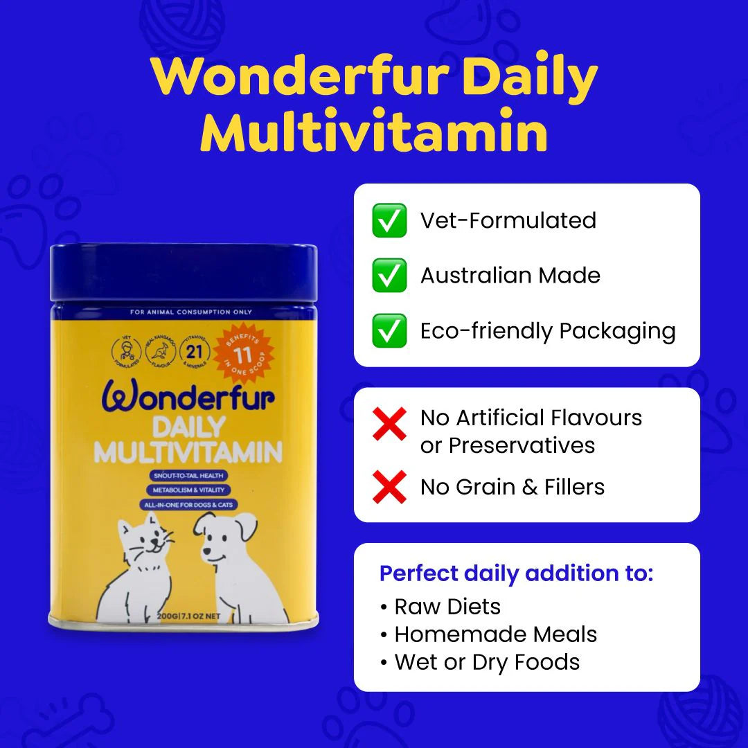 Wonderfur Daily Multivitamin for Dogs and Cats 200g