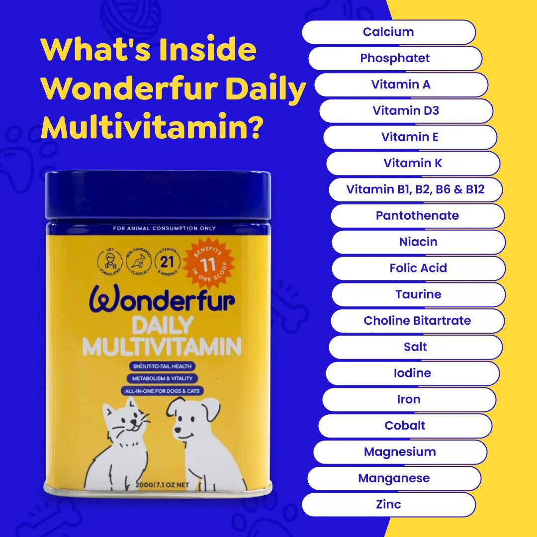 Wonderfur Daily Multivitamin for Dogs and Cats 200g