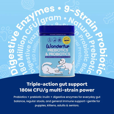 Wonderfur Prebiotics & Probiotics for Dogs and Cats 150g