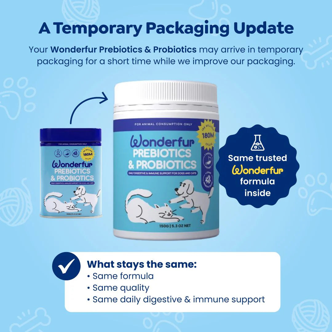 Wonderfur Prebiotics & Probiotics for Dogs and Cats 150g