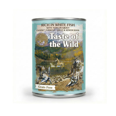 TASTE OF THE WILD - Wet Dog Food Grain Free Rich in White Fish with Tuna in Gravy