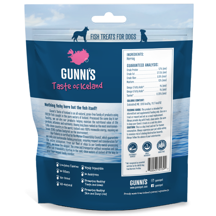 GUNNI’S Whole Herring Dog Treats 85g