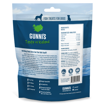 GUNNI’S Wolffish Skin Chips Dog Treats 227g