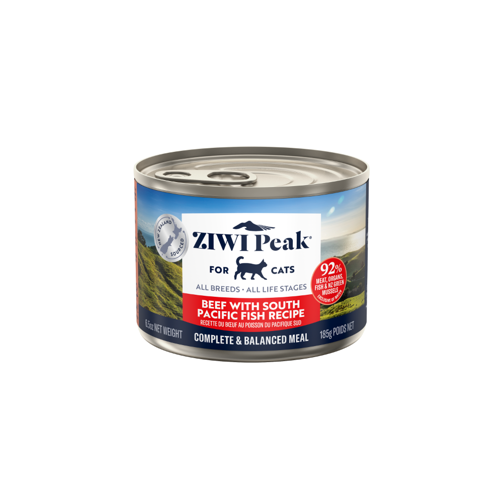 ZIWI Peak Cat Wet Food Cans Beef with South Pacific Fish Recipe