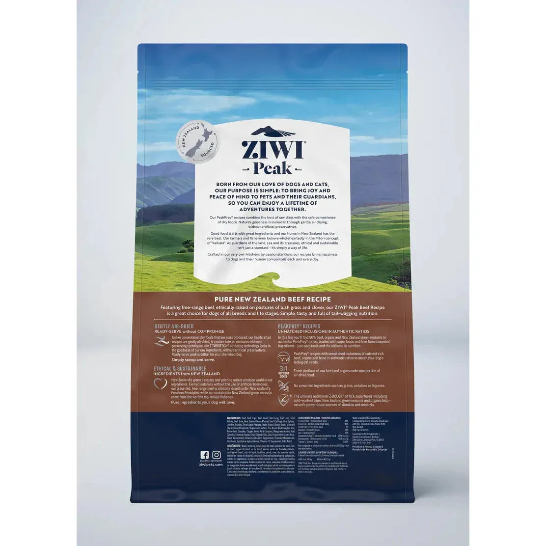 ZIWI Peak Dog Food Air Dried Beef Recipe