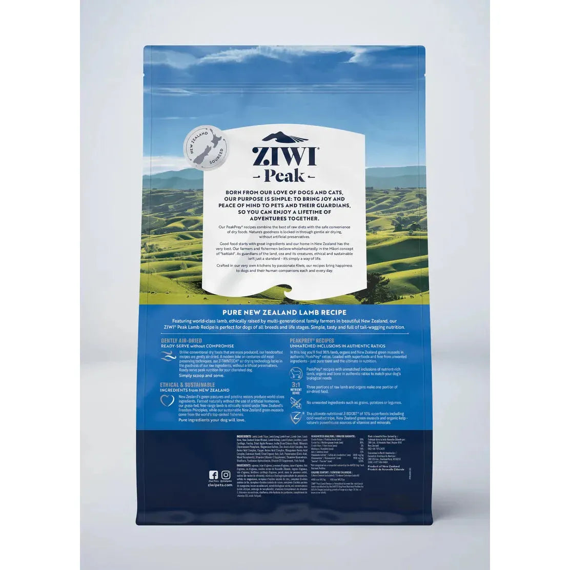 ZIWI Peak Dog Food Air Dried Lamb Recipe