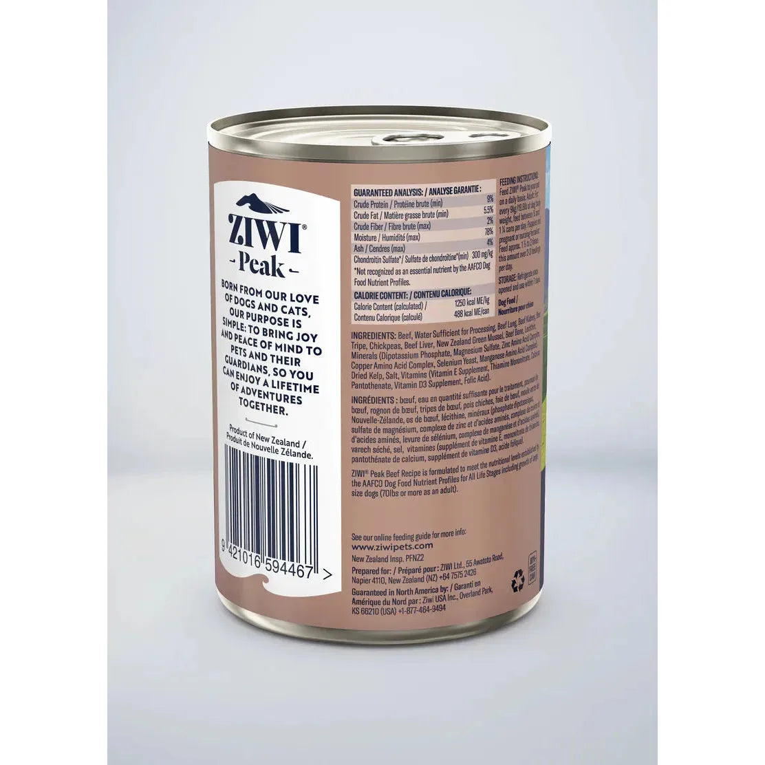 ZIWI Peak Dog Wet Food Cans Beef Recipe