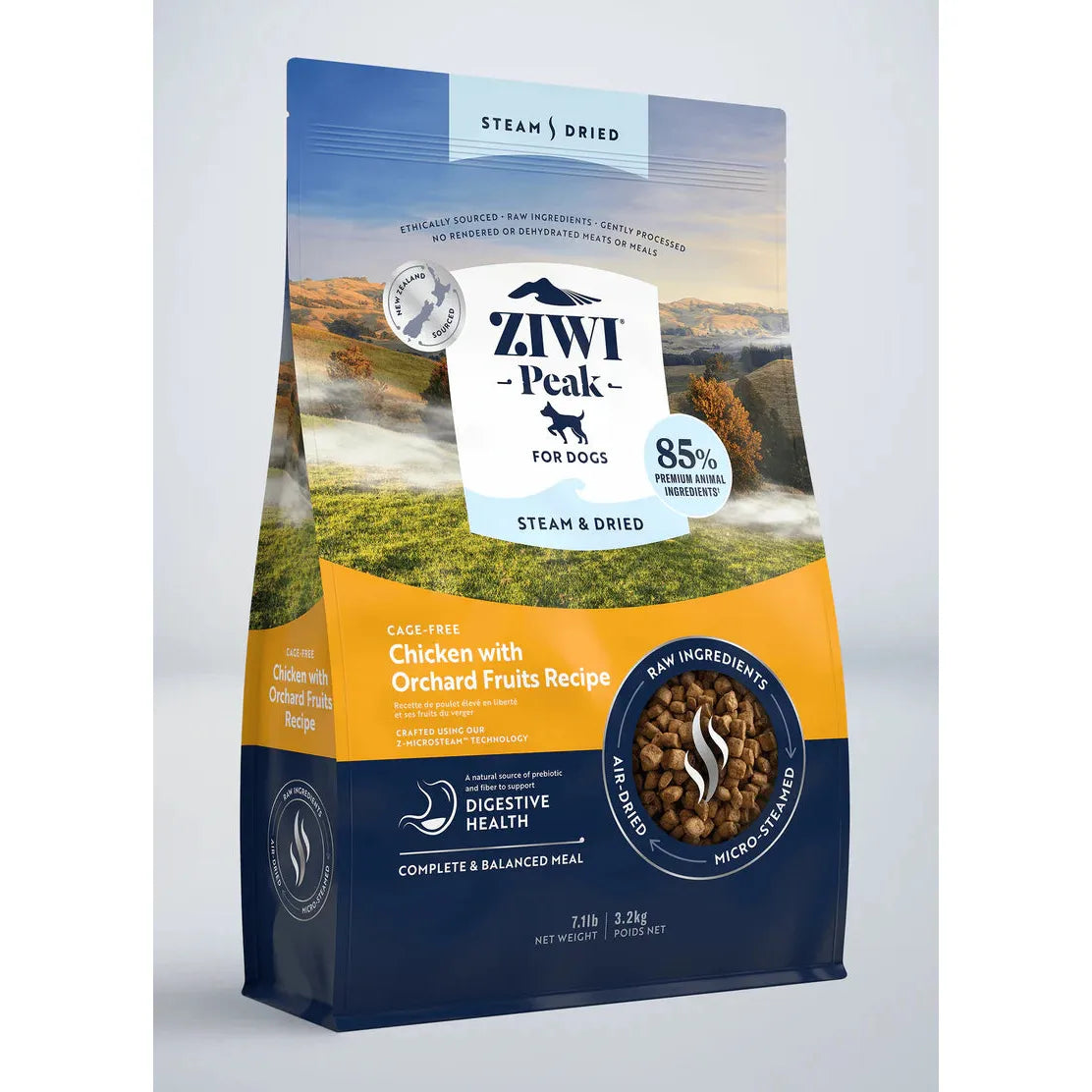 ZIWI Peak Dog Food Steam & Dried Chicken with Orchard Fruits Recipe