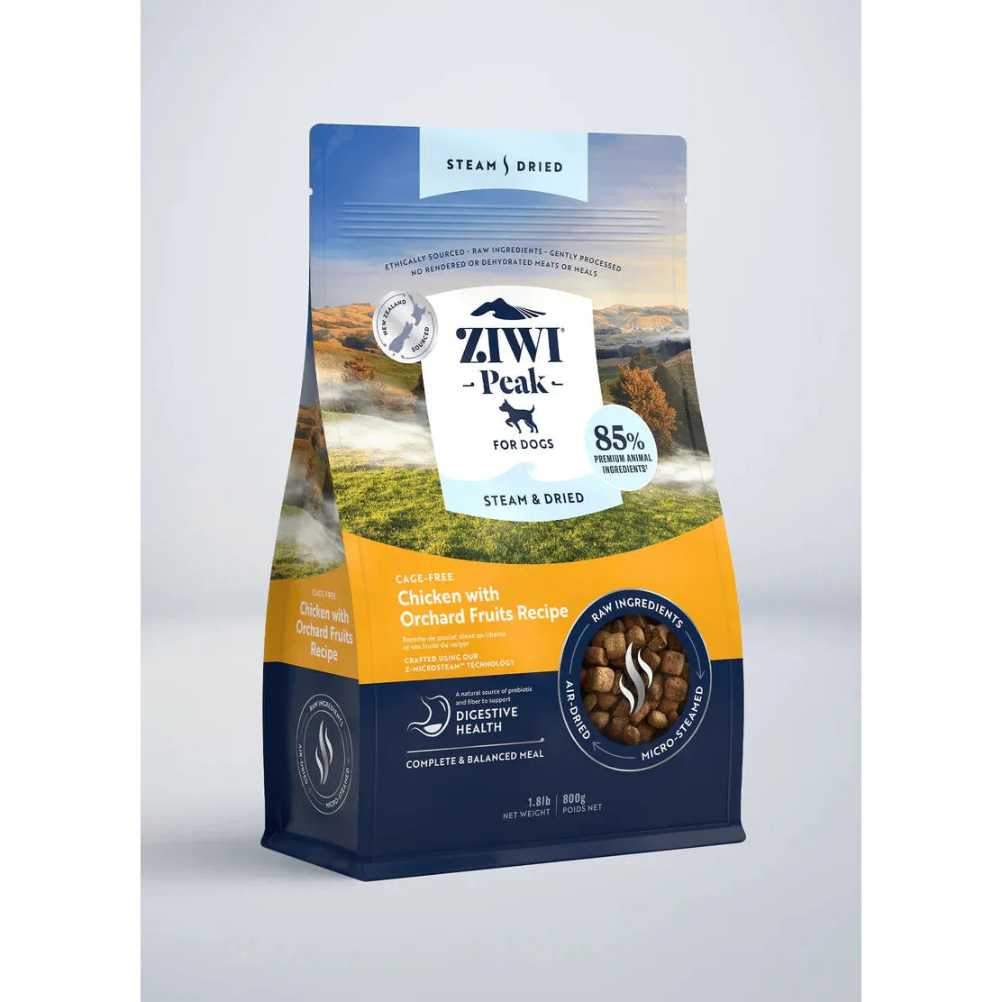ZIWI Peak Dog Food Steam & Dried Chicken with Orchard Fruits Recipe