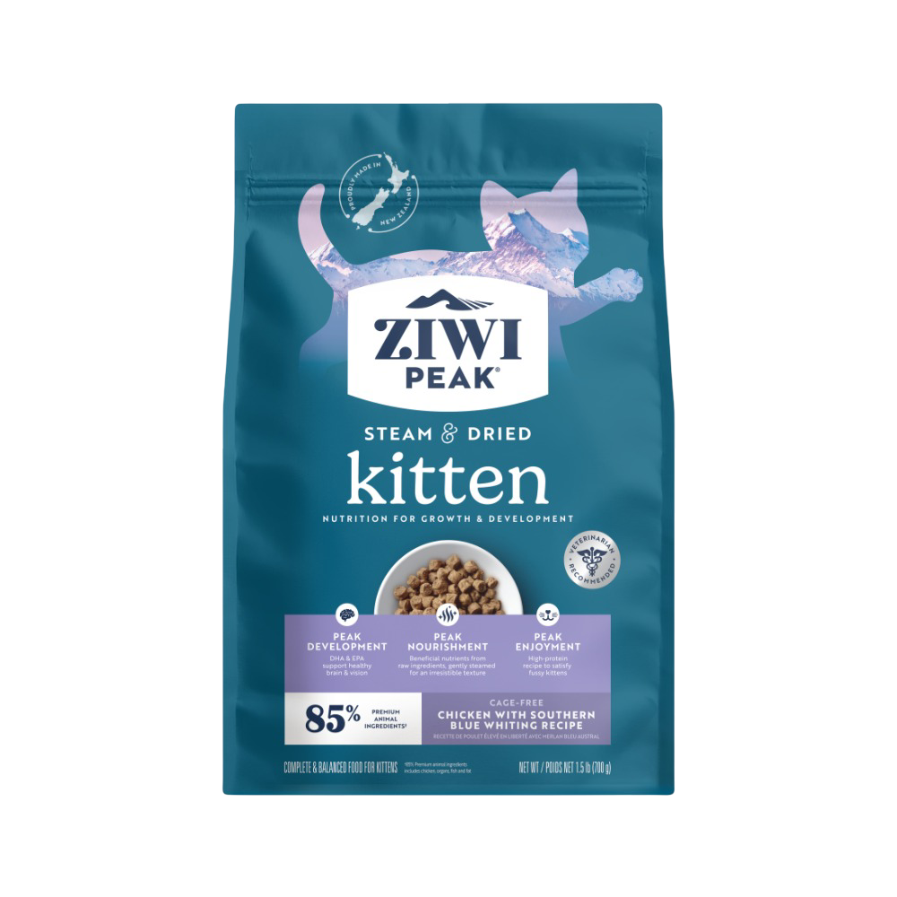 Ziwi Peak Steam & Dried Kitten Food Chicken with Southern Blue Whiting 700g